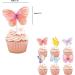 12PCS Butterflies Cupcake Topper Pink Butterfly Cupcake Toppers Cake Topper Cake Decorations DIY Happy Birthday Decorations for Birthday Celebration Kids Boys Girls Party Supplies - Buy Online on GoSupps.com