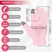 Dimeho 2 Pairs Moisturizing Gloves Touch Screen Cotton Spa Lotion Glove Overnight Bedtime Skin Care Gloves Eczema Glove for Dry Chapped Hands Women Beauty (White + Pink) - Buy Online on GoSupps.com