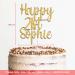 Personalised Acrylic Birthday Cake Topper by KreateSquare - Customised With Any Name Any Age Custom Colour Birthday Cake Decoration (Gold) - Buy Online on GoSupps.com