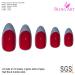 Shop Red Silver Stiletto Almond False Nails - 24 Bling Art Artificial Nails with Glue for Perfect Manicure | International Shipping Available - Buy Online on GoSupps.com