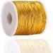 Gold Metallic Stretch Cord Elastic Ribbon for Ornament Decorating & Gift Wrapping - 1mm x 60 Yards | HY3699-1 - Buy Online on GoSupps.com
