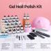 Modelones 28 Colors Gel Nail Kit with 48W Nail Lamp - DIY Home Nail Curing Set for Women in Orange Red - Buy Online on GoSupps.com