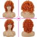 Andromeda Orange Curly Wig for Black Women - Short Afro Wig with Bangs, Heat Resistant Synthetic Hair - Buy Online on GoSupps.com