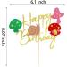 Arthsdite 1Pc Mushroom Cake Topper Mushroom Birthday Cake Decorations for Girls Boys Mushroom Snail Happy Birthday Decorations Theme Party Supplies - Buy Online on GoSupps.com