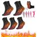 5/6 Pair AFIZ Tourmaline Slimming Health Sock AFIZ Tourmaline Acupressure Self-Heating Shaping Socks Massage Socks Warm Heated Socks for Winter (5 Pairs of Black)