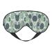 Green Tropical Leaves Print Unisex Sleep Mask Double-Sided Eye Mask Ideal for Sound Sleep and Skin Care