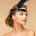 JUSTUSNX Gatsby Sequin Feather Crystal Headband 1920s Flapper Feather Headband Rhinestone Flapper Headpiece Party Supplies for Women and Girls - Buy Online on GoSupps.com