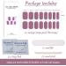 Beautfave Semi Cured Gel Nail Strips White 16Pcs - Waterproof Purple Nail Wrap Stickers with Nail File - UV/LED Lamp Required - Buy Online on GoSupps.com
