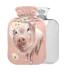 Hot Water Bottle with Cover 1L Pig in Flowers Design for Pain Relief Back Pain Hot and Cold Therapy BPA Free