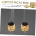 Lurrose 30-Piece Moxa Sticks for Smoking Massage | Handmade Moxibustion Rolls | Artemisia Wormwood Heat Boxes with Metal Stand - 3.5x3.5cm Gold - Global Shipping Available - Buy Online on GoSupps.com