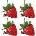 4pcs/set Cute Strawberry Hairpins Resin Headwear Hair Accessories Fruit Hair Clips Sweet Hair Barrettes Headdress Jewelry