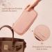 ROWNYEON Small Dual Layer Travel Makeup Bag - Pink | Portable Waterproof Toiletry Pouch and Brush Holder | Professional Organizer and Cute Case - Buy Online on GoSupps.com