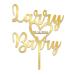 Personalised Wedding Cake Toppers Bride and Groom Anniversary Cake Toppers Valentine's Day Wedding Cake Decorations Acrylic Wedding Cake Toppers with Any Name(Gold)