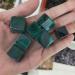 7pcs Beautiful Malachite Tumble Stones Polished Ice Cube StoneStone As Gift Can be Used for ningxiao