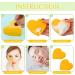 Nuenen 60 Pieces Facial Sponges with Container Heart Shape Compressed Face Sponge Natural Sponge Pads for Washing Face Cleansing Exfoliating Esthetician Makeup Removal (Yellow) - Buy Online on GoSupps.com