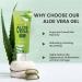 Grospe Organic Aloe Vera Gel for Hydrating and Soothing after Sun Pure Aloe Vera Gel for Sensitive and Delicate Skin Day and Night Skincare Moisturizer 3.38 Oz - Buy Online on GoSupps.com