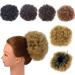 Afro Puff Drawstring Ponytail Extension Short Synthetic Afro Kinky Curly Puff Ponytail for Natural Hair Clip On Kinky Drawstring Curly Ponytail Bun Hairpieces (Medium T1B/27#) Medium T1B/27#