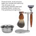 Premium 4-Piece Shaving Set for Men - Manual Razor Stainless Steel Stand Brush & Bowl - International Shipping Available - Buy Online on GoSupps.com