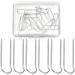 50 Pieces Sewing U-pins Fork Pins Needlecrafts Pins Double Blocking Pins Stainless Steel Sewing Pins Multipurpose Straight Pins for Sewing Jewelry Display Home Decor (Silver 0.9 Inch Long)