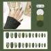Press on Nails False Nails Fingernail Green Blooming Long Type 24 Pcs Artificial Finger Acrylic Nail Kit Manicure Kit for Women Fake Nails Short - Buy Online on GoSupps.com