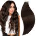 RUNATURE Tape in Human Hair Extensions Dark Brown Tape in Hair Extensions 24 Inch Long Tape in Hair Extensions Human Hair Brown Tape Extensions 50 Gram 24 Inch 1-Tape #2