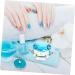 FRCOLOR 1pc nail art crystal cup crystal cup glassware mini dappen dish Nail art liquid cup nail art pen holder Liquid Powder Container nail liquid dish with cover plate crystal art glass 7.5x6cm Blue - Buy Online on GoSupps.com