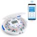 LiveFine Smart WiFi Automatic Pill Dispenser Clear Lid | 28-Day Medication Organizer Up to 9 Doses Per Day for Care Monitoring with Lock Key, Light/Sound Alarms for Prescriptions & Vitamins