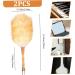 2Pcs Lambswool Duster 15'' Hand Duster Anti-Static Cleaning Duster with Wooden Handle Comfortable Grips Dusting Tools for Ceiling Fans Window Blinds Feathers Dusters - Buy Online on GoSupps.com