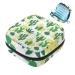 Menstruation pad bag with zipper women's napkin bag tampons collecting bags for women and girls (hand-drawn green cactus plants)