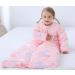 Chilsuessy Baby Winter Sleeping Bag 2.5 Tog | Toddler Wearable Blanket 3-6 Years | Adjustable Length & Removable Sleeves | Pink Rabbit Pattern - Buy Online on GoSupps.com
