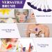 6 Pieces Fan Mask Brushes Soft Fan Facial Mask Applicator Tools Brush Makeup Brushes Cosmetic Tools with Handle for Peel Mask Makeup Women Girls (Purple Hair) - Buy Online on GoSupps.com