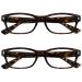 UV Reader Brown Tortoise Reading Glasses Value 2 Pack Men Women UVR2PK010 +1.00 +1.00 Diopters Brown Tortoise