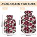 Hot Water Bottle 2L with Floral Cover | Red Roses Pain Relief Bag | Hand & Feet Warmer for Winter - Buy Online on GoSupps.com