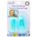 Summer Finger Toothbrush with Case Teal/White