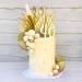 JeVenis Champagne Cake Topper | Elegant Rose Decoration Balls & Gold Leaves | Perfect for Weddings Bridal Showers & Birthday Parties - Buy Online on GoSupps.com
