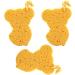 Minkissy 3pcs Bathing Sponges with Hanging Strap - Soft Shower Exfoliating Sponges for Adults & Kids - Yellow Sponge for Body Scrubbing - Bathroom Cleaning Tool - Buy Online on GoSupps.com