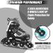 MonSports Adjustable Inline Skates for Kids - Red/Black/Blue - Light-up Wheels - Size L (US 5-8) - Buy Online on GoSupps.com