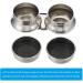 Stainless Steel Patikil Palette Cups - 3.5 x 1.8 Paint Pot Container with Lid and Clip for Oil Painting - Silver - Buy Online on GoSupps.com