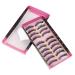 FOMIYES 10 Pairs Fake eyelashes False Eyelashes Makeup Eyelashes False Lashes Dense Eyelashes Long Eyelashes Natural Eyelashes Faux Lashes girl Miss artificial fiber