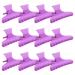 Professional Hairdresser's Purple Butterfly Hair Clips (x12)