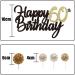 60th Birthday Cake Topper | Black Gold Tortendeko | Happy Birthday Decoration | Cupcake Paper Compartments - Buy Online on GoSupps.com