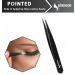 Precision Tweezers Set for Eyebrows and Facial Hair - 4-Piece Slant and Pointed Tweezers with Case - High Precision Plucking Tool - 3.77 inch - Black - Buy Online on GoSupps.com