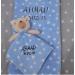 BotoBaby Personalized Baby Gift Set - Custom Embroidered Blanket & Comforter for Birth/Baptism - Blue Teddy Bear - Buy Online on GoSupps.com