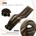 Fshine Clip-In Hair Extensions 40cm | Dark Brown to Platinum Blonde Highlights | 120g Remy Human Hair - 7pcs #2/60/2 - Buy Online on GoSupps.com