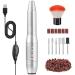 Nail Drill Electric Nail Files for Acrylic Nails Gel Professional Nail Drill Efile 20000RPM Adjustable Speed Manicure Pedicure Set with Sanding Bands and Nail Drill Bits Gifts for Women Sliver