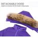Kids 2-Piece Winter Snowsuit Set | Hooded Puffer Jacket & Snow Bib Pants | Purple | 4-5 Years - Buy Online on GoSupps.com