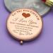 Jielahua Daughter Inspirational Rose Gold Compact Mirror | Daughter Birthday & Christmas Gift from Mom | Graduation & Wedding Present Ideas - Buy Online on GoSupps.com