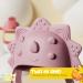 Baby Teether Pack of 2 Wearable Pacifier Teether Toy - Little Chick Mini Dino - Rose Pink and Turkish Pink - Buy Online on GoSupps.com
