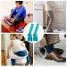 4Pcs Lazy Shoes Helper - Portable Shoe Lifting Tool for Men, Women, Kids - Sock Slider Handled Shoe Horn for Elderly, Seniors, Disabled - Blue - Buy Online on GoSupps.com