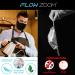FLOWZOOM Black Fabric Masks | Washable Mouth & Nose Protection | Adjustable Elastic Bands | Size M - International Shipping Available - Buy Online on GoSupps.com